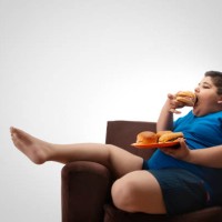 young boy sitting on the sofa at home with a plate full of burgers. (obesity) - junk food stock pictures, royalty-free photos & images