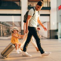 young family having fun traveling together - travel stock pictures, royalty-free photos & images