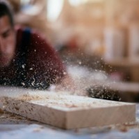 young handsome carpenter stock photo - home decoration stock pictures, royalty-free photos & images