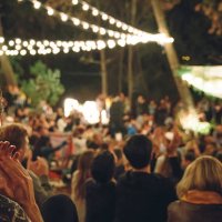 young man clapping in night music festival - concert stock pictures, royalty-free photos & images