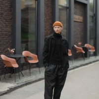 young man in the trendy black outfit - fashion stock pictures, royalty-free photos & images