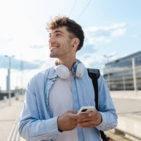 young man on the move - travel stock pictures, royalty-free photos & images