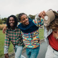 young men hanging out in the park - concert stock pictures, royalty-free photos & images