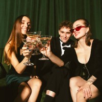 young people celebrate new year's eve - fashion stock pictures, royalty-free photos & images