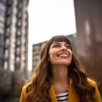young woman contemplating outdoors - travel stock pictures, royalty-free photos & images