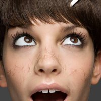 young woman having a haircut - hairstyle stock pictures, royalty-free photos & images