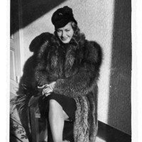 young woman in fur,1940.black and white. - fashion stock pictures, royalty-free photos & images