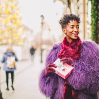 young woman is buying presents - fashion stock pictures, royalty-free photos & images