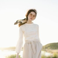 young woman posing outdoors - fashion stock-fotos und bilder