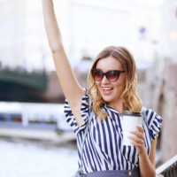 young woman walks in saint-petersburg( coffee) - junk food stock pictures, royalty-free photos & images