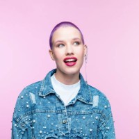 young woman with short purple hair - fashion stock pictures, royalty-free photos & images