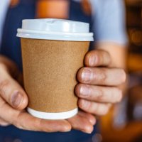 your take-away coffee is ready! - junk food stock pictures, royalty-free photos & images