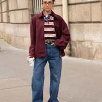 Yoyo Cao wears all Miu Miu outside the Miu Miu show during the Womenswear Fall/Winter 2024/2025 as part of Paris Fashion Week on March 05, 2024 in...