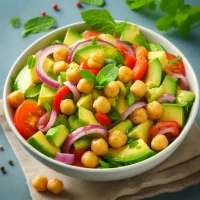 Avocado and chickpea salad