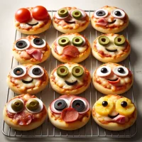 Fun Mini Pizza Faces for Kids