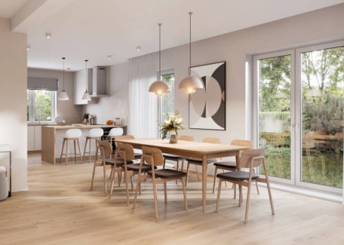 3d rendering of a dining area in modern kitchen - home decoration stock pictures, royalty-free photos & images