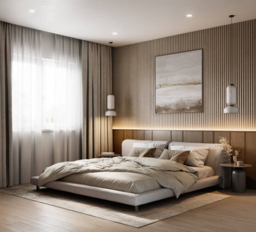 3d rendering of an elegant bedroom interior - home decoration stock pictures, royalty-free photos & images