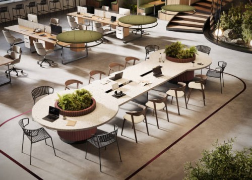 3d rendering of open place coworking office - home decoration stock pictures, royalty-free photos & images