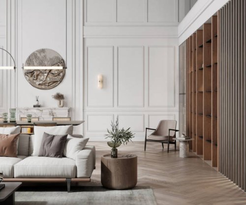 3d rendering on luxurious apartment interior - home decoration stock pictures, royalty-free photos & images