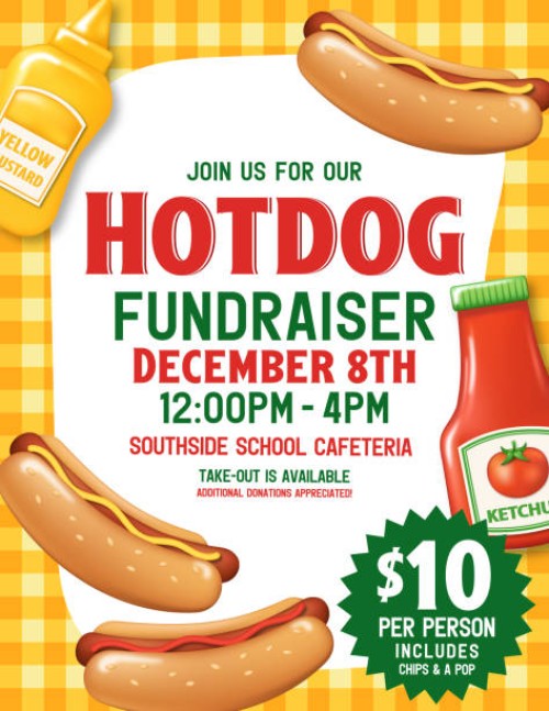 3d style hotdog fundraiser poster template - junk food stock illustrations