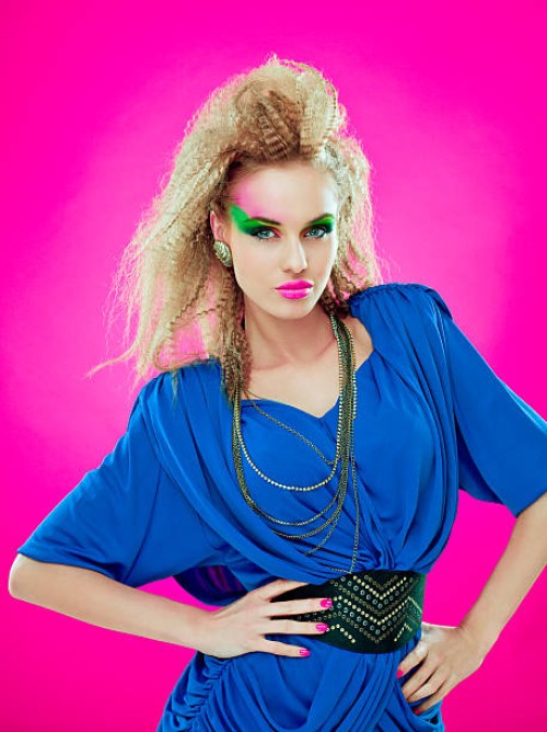 80 er style wunderschönen diva - fashion stock-fotos und bilder