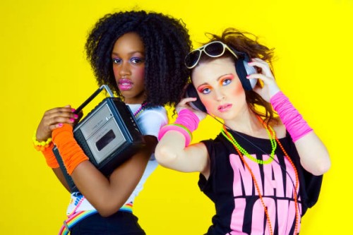 80's disco chicks - fashion stock pictures, royalty-free photos & images