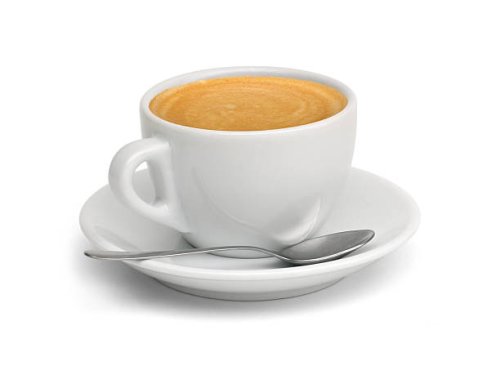 a cup of coffee with a spoon and saucer - coffee stock pictures, royalty-free photos & images