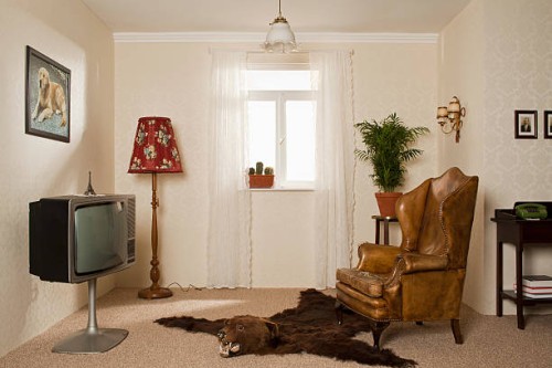 a kitsch living room - home decoration stock pictures, royalty-free photos & images