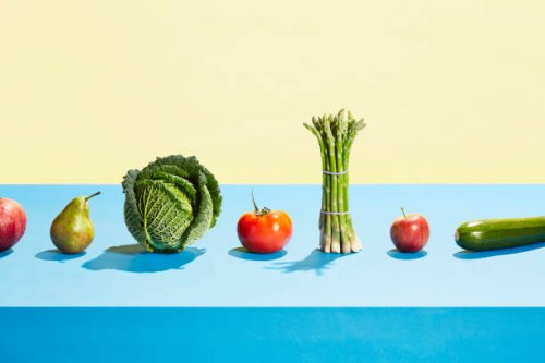 a row of different fruit and vegetables - food stock pictures, royalty-free photos & images