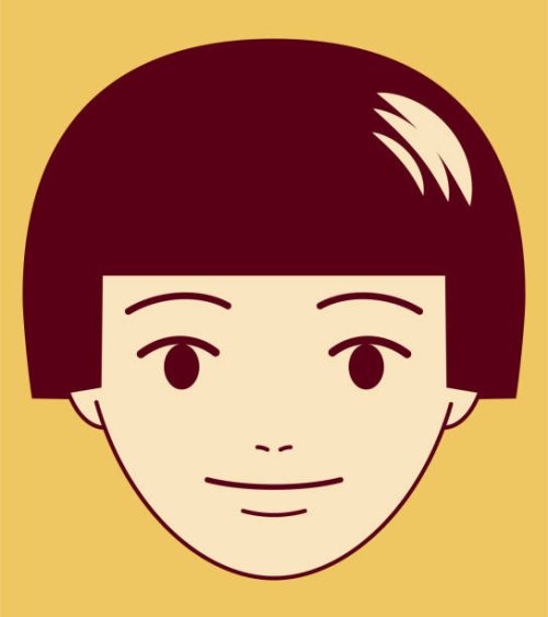 a smiling girl character face design - hairstyle stock illustrations