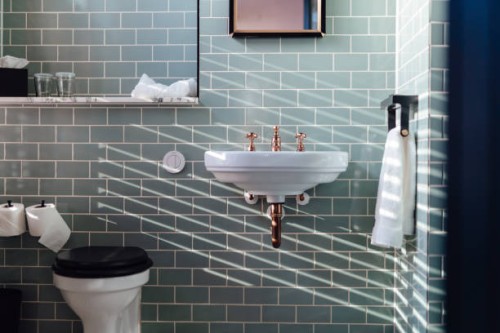 a stylish bathroom interior - home decoration stock pictures, royalty-free photos & images