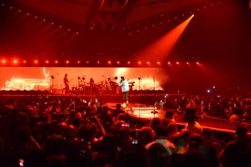 Abel Makkonen Tesfaye, known professionally as The Weeknd, performs on stage during "The Weeknd - Starboy: Legend of the Fall 2017 World Tour" at the...