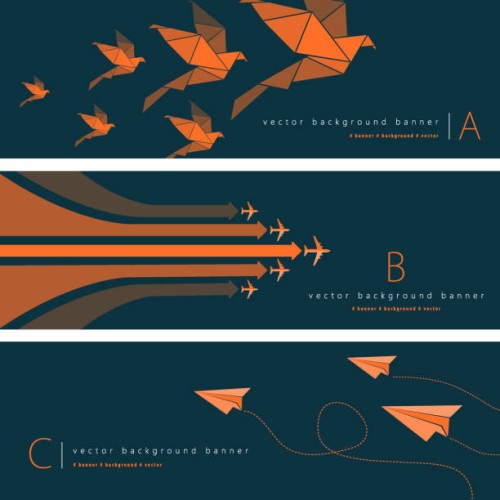 abstract background banner set - travel stock illustrations