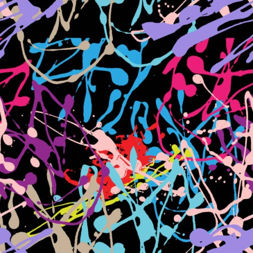 abstract colorful funky graffiti splatters and splashes seamless pattern - fashion stock illustrations