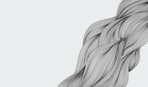 abstract flow wave doodle - hairstyle stock illustrations