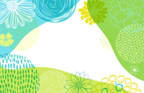 abstract vector background with flowers - garden decoration stock illustrations