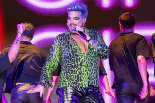 Adam Lambert performs during Pride Island at Brooklyn Army Terminal on June 25, 2023 in New York City.