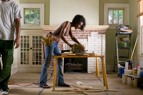 african american couple renovating home interior. - home decoration stock pictures, royalty-free photos & images