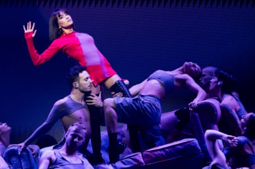 Aitana performs on stage at WiZink Center on December 05, 2023 in Madrid, Spain.