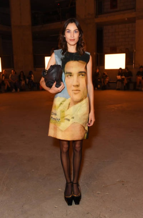 Alexa Chung attends the Ashley Williams show during London Fashion Week September 2023 at Collins Music Hall on September 16, 2023 in London, England.