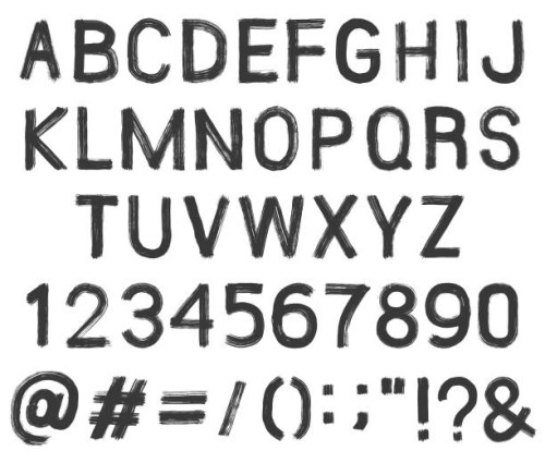 alphabet brush font - fashion stock illustrations