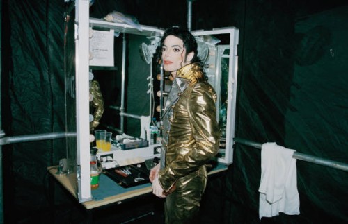 American singer Michael Jackson backstage in Bremen during the HIStory World Tour, 1997.