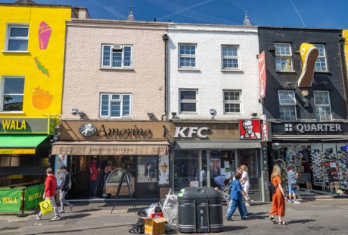 amorino ice cream shop on camden high street in borough of camden, london - junk food stock pictures, royalty-free photos & images