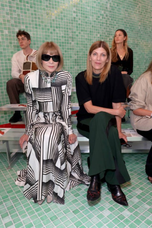 Anna Wintour and Virginia Smith attend Tory Burch Spring/Summer 2025 during New York Fashion Week at Skylight at the Refinery on September 09, 2024...