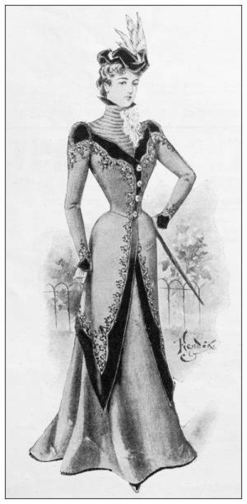 antique image from british magazine: fashion model - fashion stock illustrations