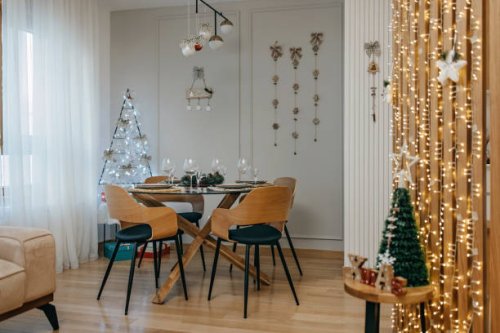 apartment decorated for christmas and new year - home decoration stock pictures, royalty-free photos & images