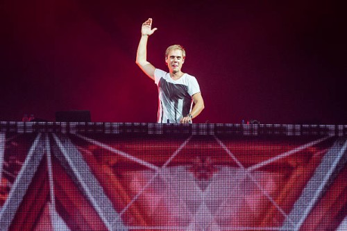 Armin Van Buuren performs at a concert during the Abu Dhabi Formula One Grand Prix on November 21, 2014 in Abu Dhabi, United Arab Emirates.