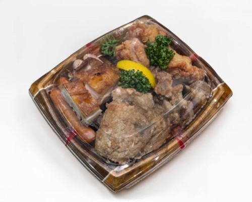 assorted meat platter takeout - junk food stock pictures, royalty-free photos & images