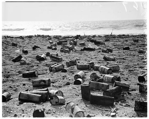 At 'Tin Can Beach' Orange County's 3-mile beach playground between Sunset Beach and Huntington Beach, summer's litterbugs have left annual 30 tons of...