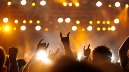 audience in a rock concert - concert stock pictures, royalty-free photos & images